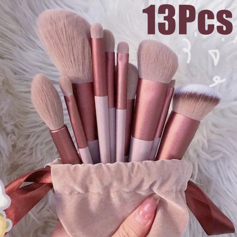 Kit de Pincéis de Maquiagem Profissional 13 Peças