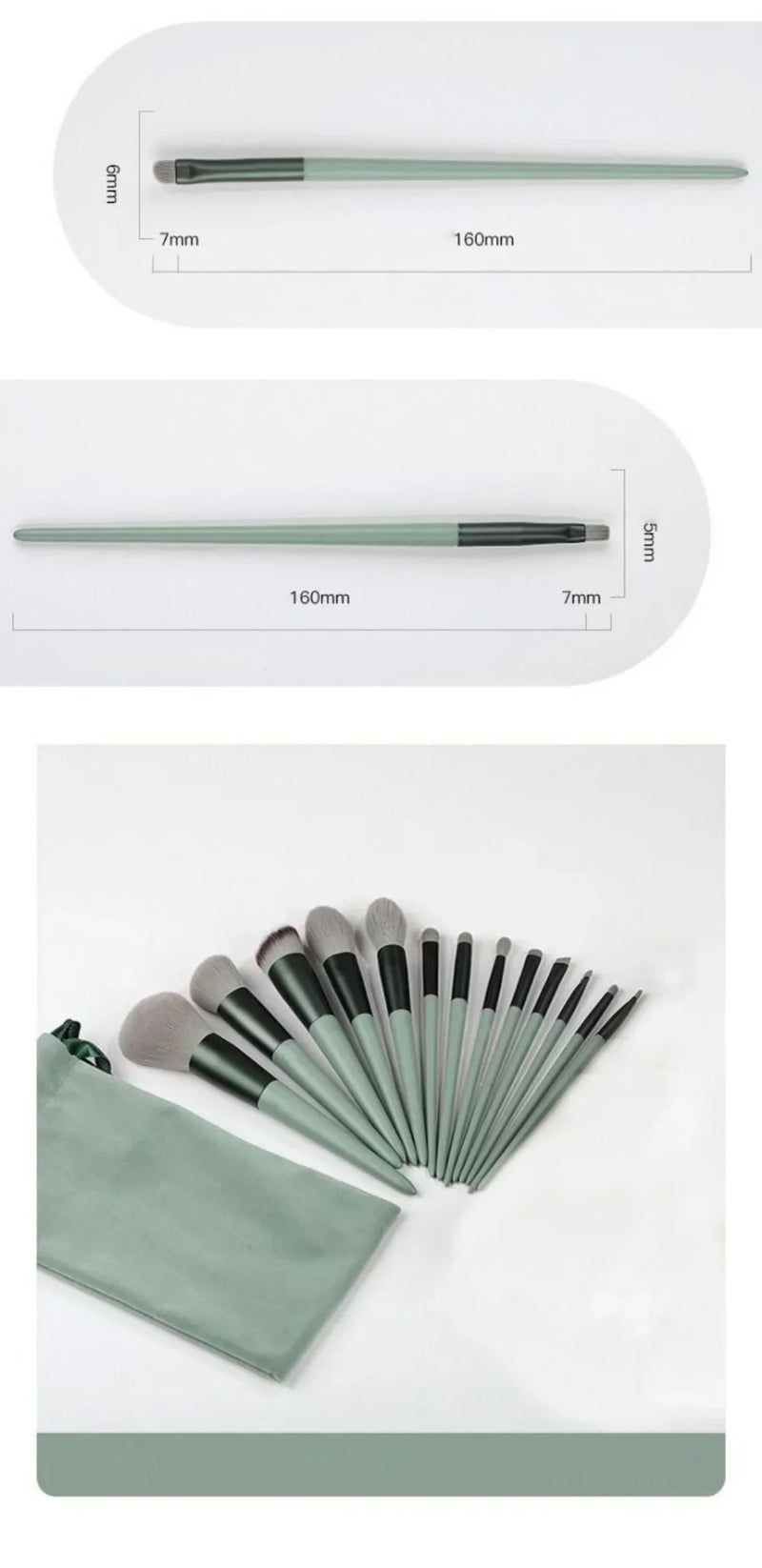 Kit de Pincéis de Maquiagem Profissional 13 Peças